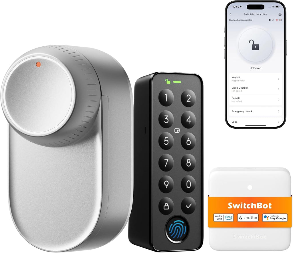 Smart Türschloss Lock Ultra mit Keypad Fingerabdruck WiFi Matter elektronischem Riegel und App Steuerung