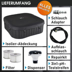 Aufblasbarer Whirlpool 6 Personen 185x185cm Tekapo C-TE062 132 Massagedüsen Spa Pool mit Heizung und Energiespar Timer