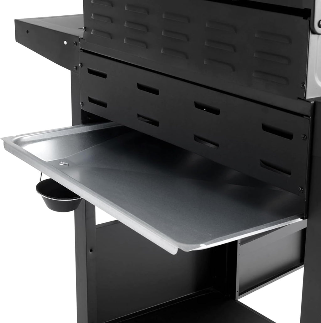 Gasgrill Grillwagen 4+1 Brenner RED 4 Hauptbrenner 1 Seitenkocher Edelstahl Grillfläche 61x42cm freistehend Schwarz