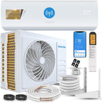 Split Klimaanlage 12000 BTU 3.4 kW Inverter mit Heizfunktion R32 5-in-1 Kühl- und Heizgerät bis 59 m² mit 5 m Installationsset