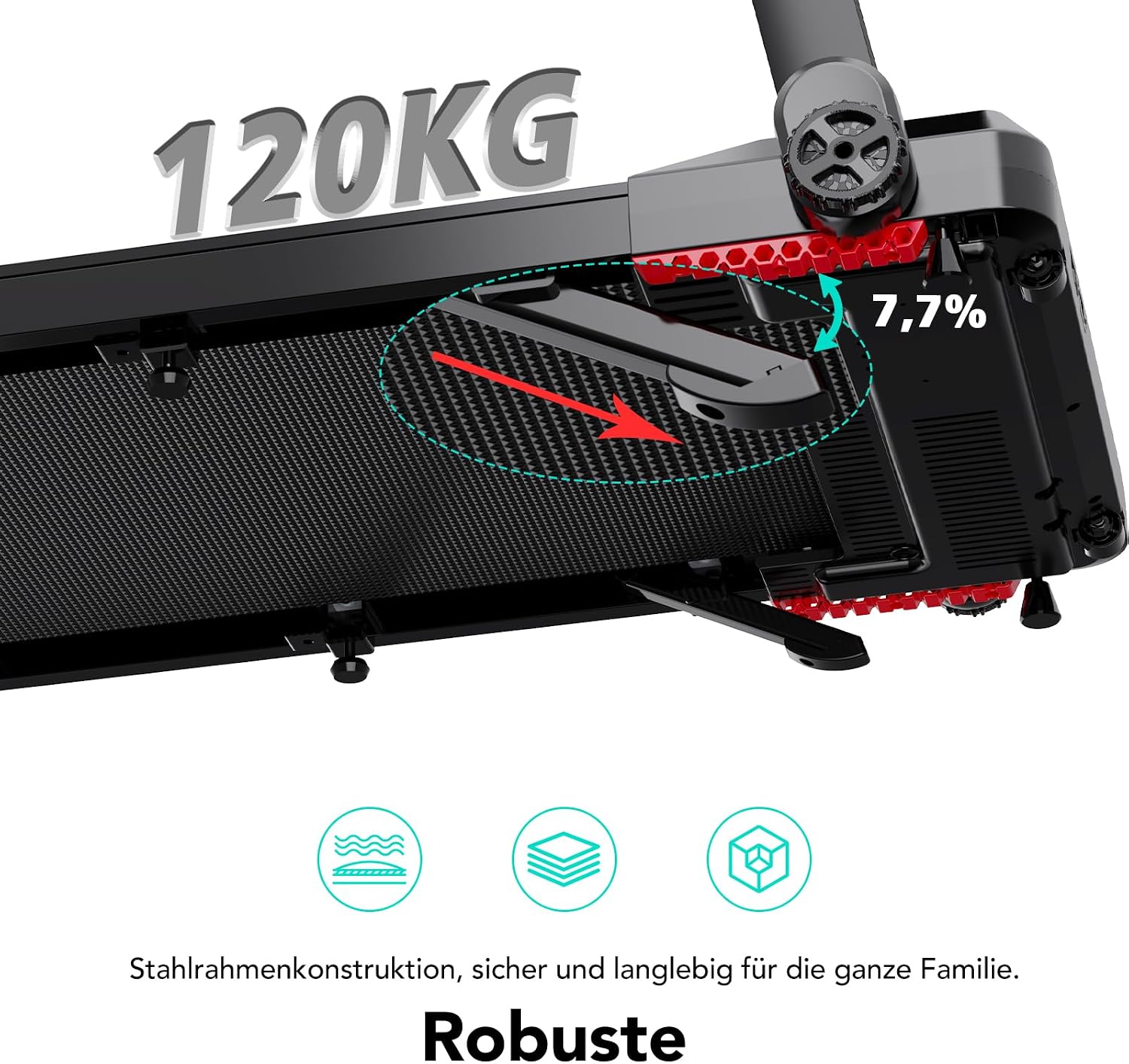 Elektrisches Laufband klappbar CS-WP9 12 km/h 1400W Walking Pad LED Display Bluetooth App 110 kg