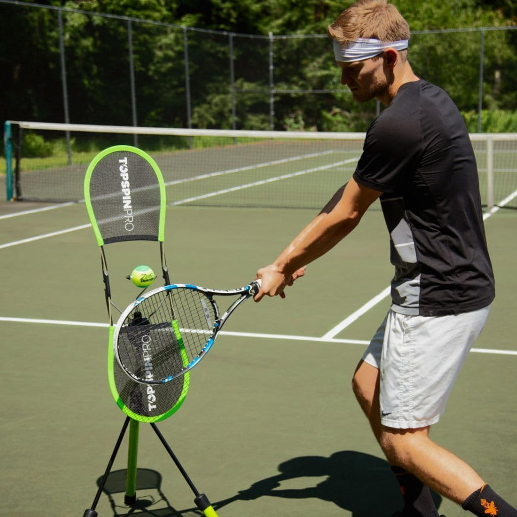 Tennis Trainingsgerät Topspin verstellbar für Grundschläge und Techniktraining