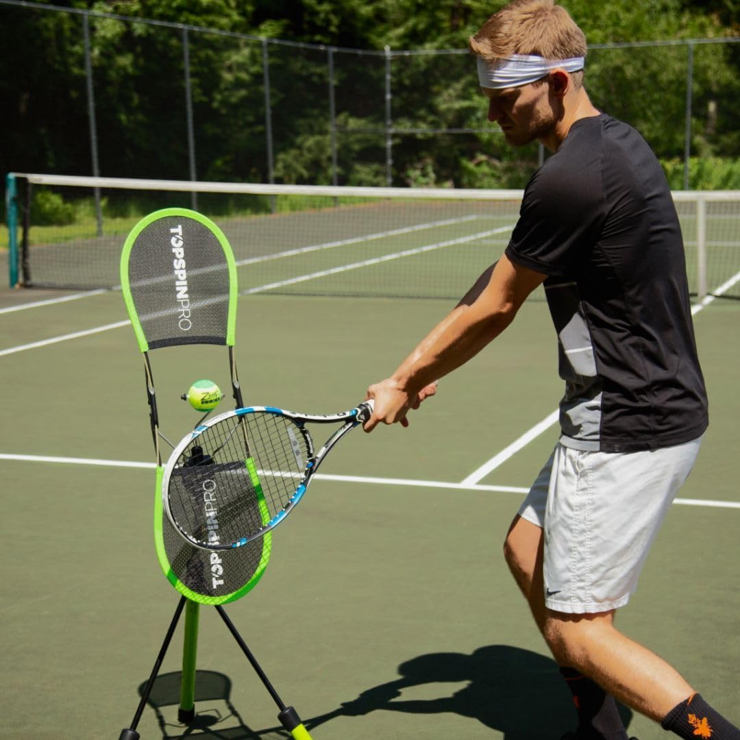 Tennis Trainingsgerät Topspin verstellbar für Grundschläge und Techniktraining