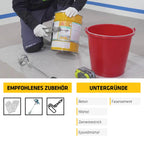 Epoxidharz Bodenbeschichtung Garage RAL7032 Kieselgrau 6 kg für Garagen Keller und Innenräume