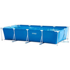 Aufstellpool rechteckig Stahlrahmen 450x220x84 cm 7127 L PVC Frame Pool Garten Rahmenpool Außen Poolset