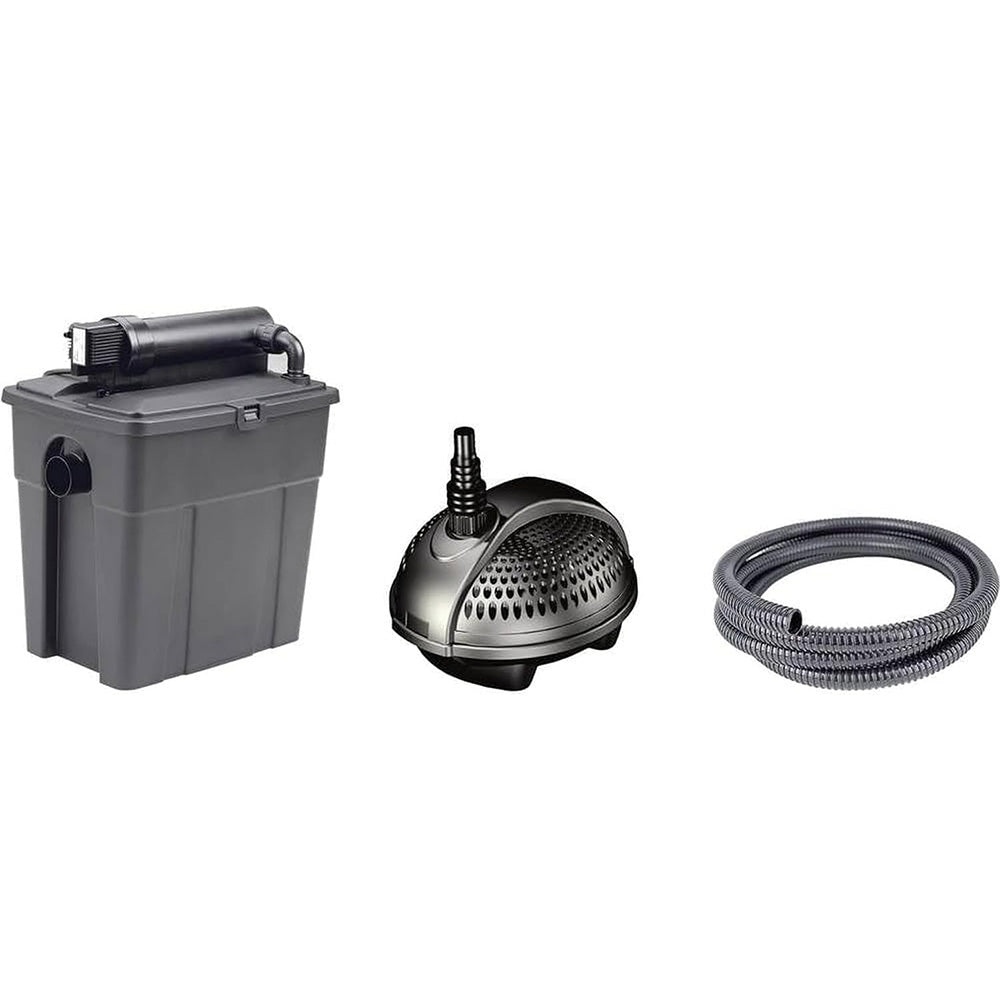 Teichfilterset mit Filterpumpe und Durchlauffilter MultiClear Set 8000 1500 l/h für Garten- und Teichpflege