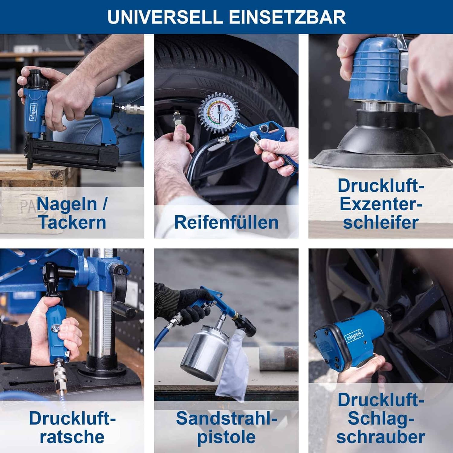 Druckluft Kompressor HC53DC 50L 10 Bar 2200W 412 L/min Doppelzylinder ölgeschmiert Druckminderer