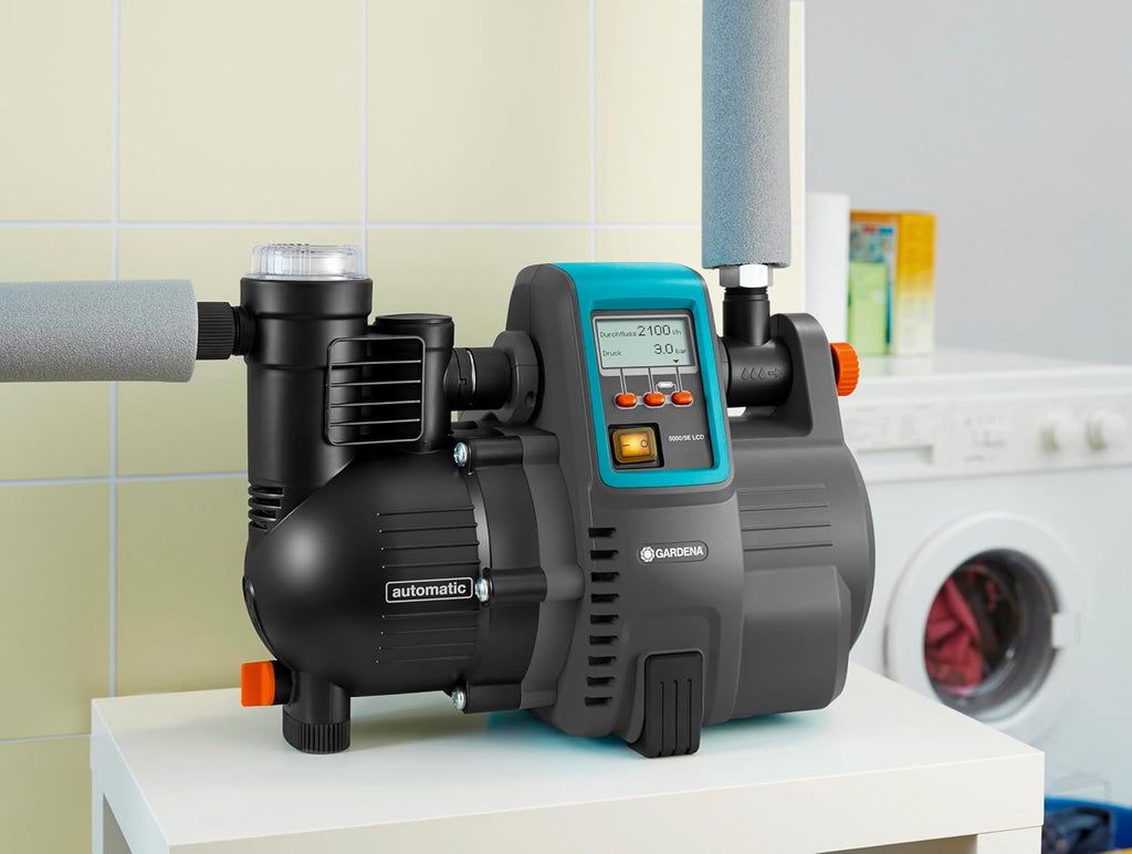 Hauswasserautomat 5000/5E LCD 5000 l/h 1300 W 230 V Druckpumpe mit LC-Display Trockenlaufschutz Edelstahl