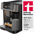Kaffeevollautomat KVA 8230 18 Kaffeespezialitäten Cold Brew 19 Bar 1350 W externer Milchbehälter 2L Wassertank