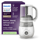 Babynahrungszubereiter 4 in 1 Dampfgarer mit Mixer SCF883/01 400W Dampfgaren Pürieren Auftauen Aufwärmen 1L Weiß