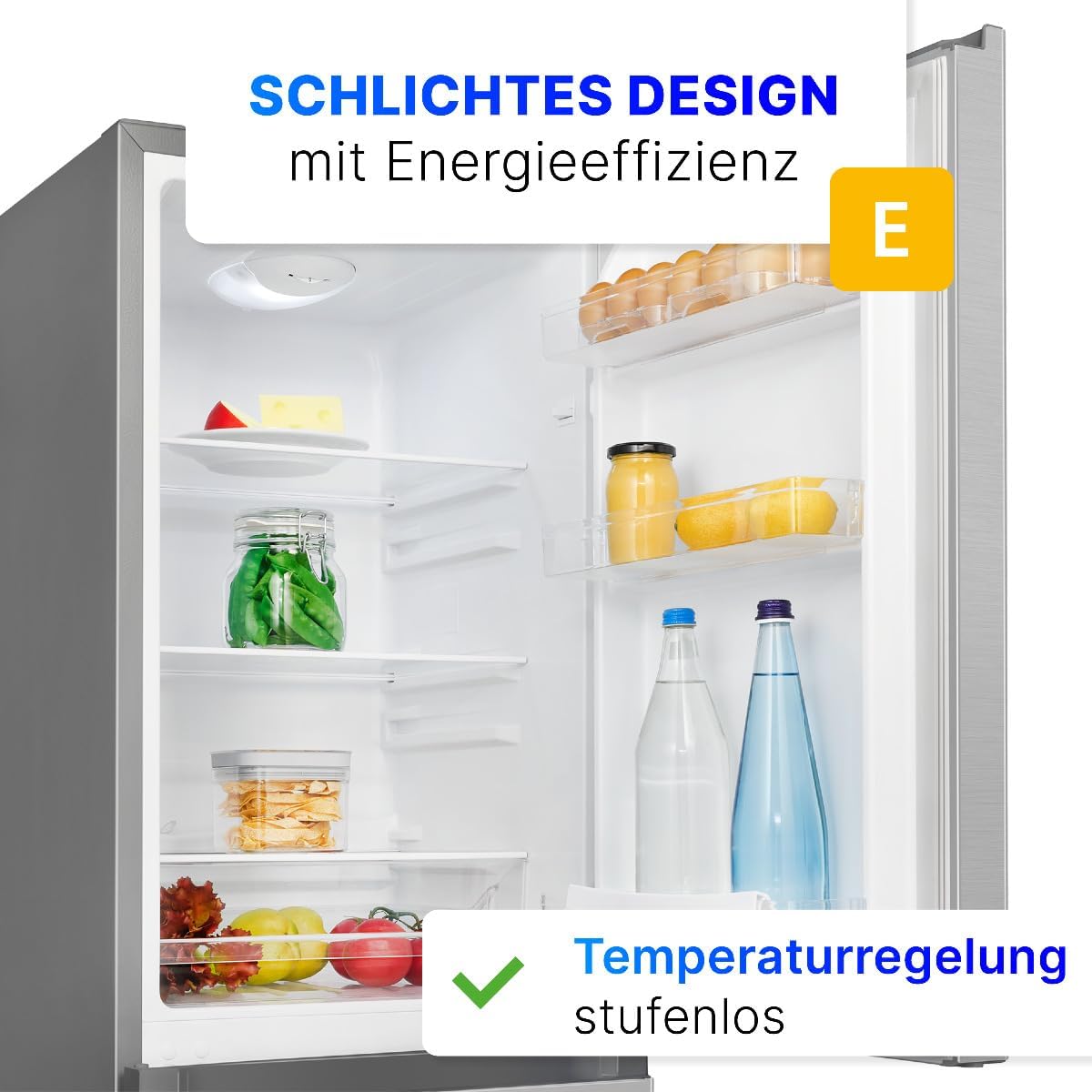 Kühl-Gefrierkombination 175L KG 320.2 143cm Energieklasse E leise 39dB Gefrierfach unten wechselbarer Türanschlag