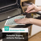 Einbauherd Set Heißluft Inox Set 4 77L Glaskeramik Kochfeld mit ExtraSteam AirFry PizzaMode PerfectGrill EcoClean
