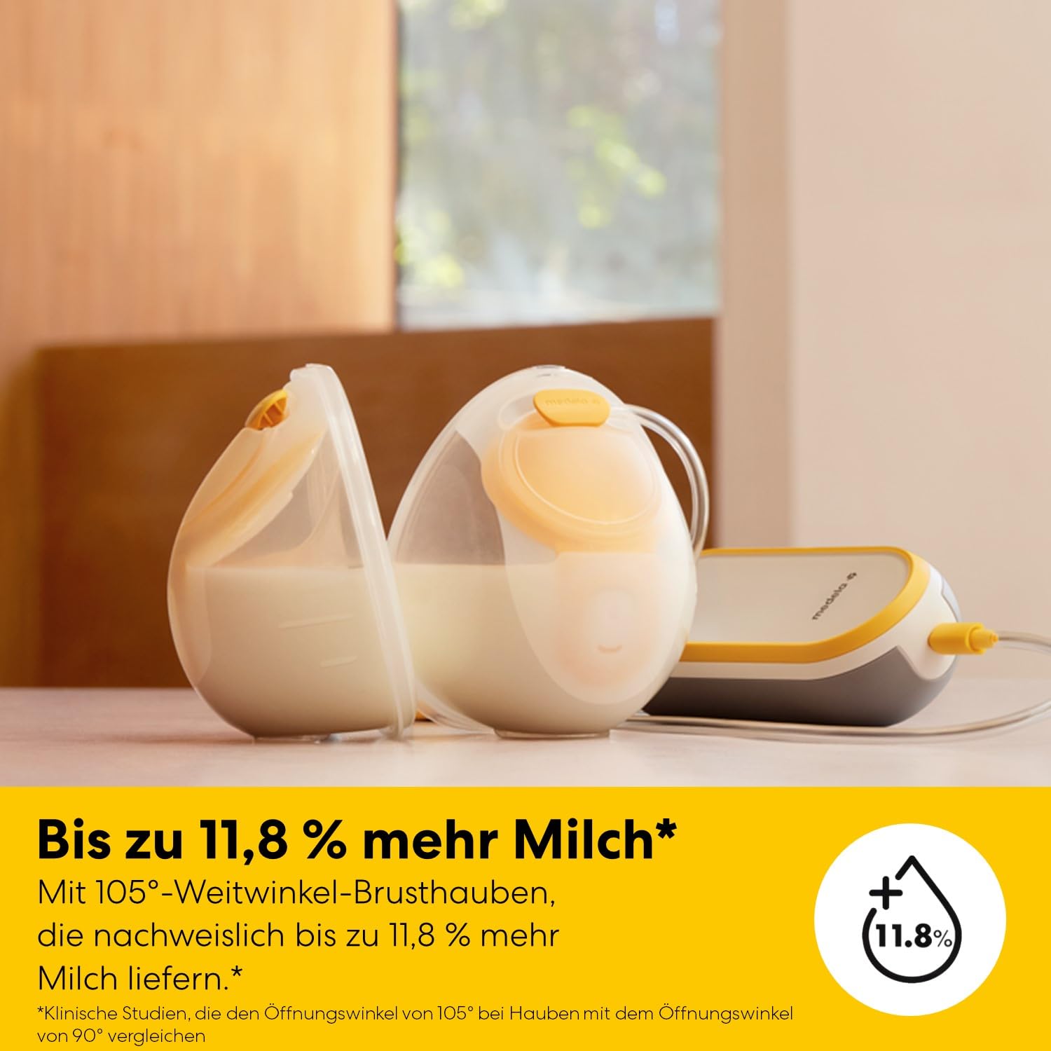 Elektrische Doppelmilchpumpe Freestyle Hands Free App Verbindung tragbar 24 dB Akku betrieben inkl Auffangschalen