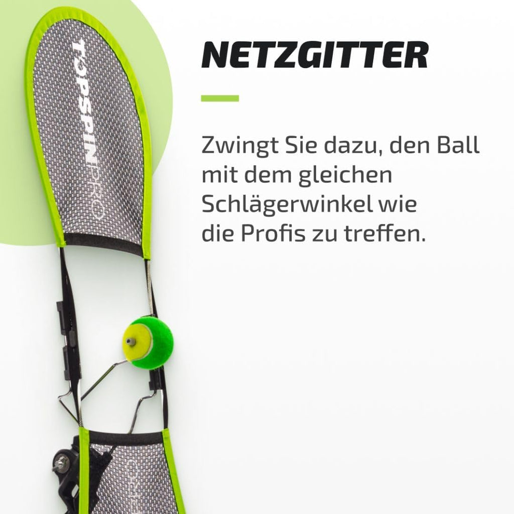 Tennis Trainingsgerät Topspin verstellbar für Grundschläge und Techniktraining