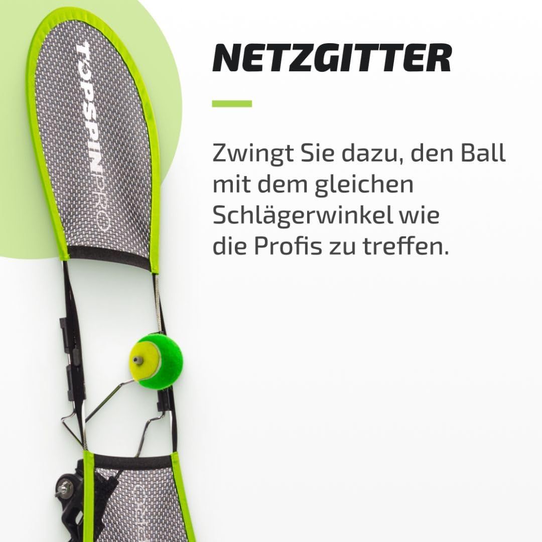 Tennis Trainingsgerät Topspin verstellbar für Grundschläge und Techniktraining