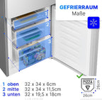 Kühl-Gefrierkombination 175L KG 320.2 143cm Energieklasse E leise 39dB Gefrierfach unten wechselbarer Türanschlag