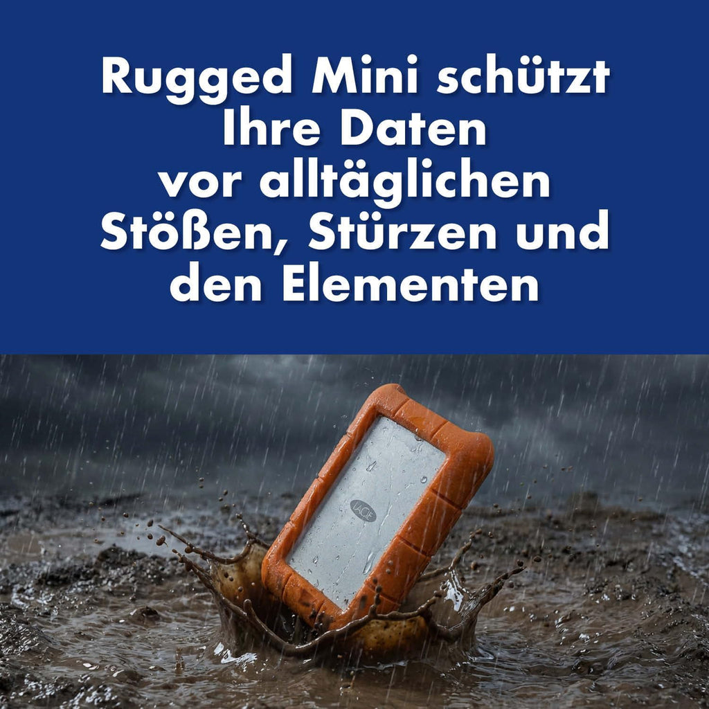 Externe Festplatte 5TB 2,5 Zoll USB 3.0 stoßfest Rugged Mini STJJ5000400 Orange PC Mac kompatibel