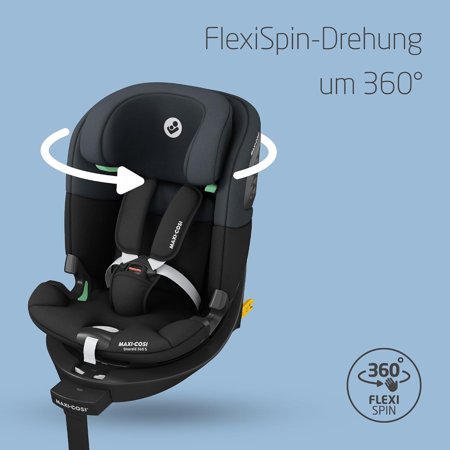 Kindersitz 360 Grad drehbar Emerald 360 S i-Size 40–150 cm ISOFIX 4 Liegepositionen G-CELL Seitenaufprallschutz