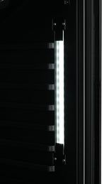Getränkekühlschrank GSC4280B 280L Glas Tür belüftete Kühlung 6 verstellbare Regale Schloss Schwarz freistehend