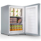 Mini Gefrierschrank 42 L 4 Sterne Tiefkühlschrank -18 °C Energieklasse E mit wechselbarem Türanschlag und Schloss