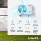 Split Klimaanlage 12000 BTU 3.4 kW Inverter mit Heizfunktion R32 5-in-1 Kühl- und Heizgerät bis 59 m² mit 5 m Installationsset