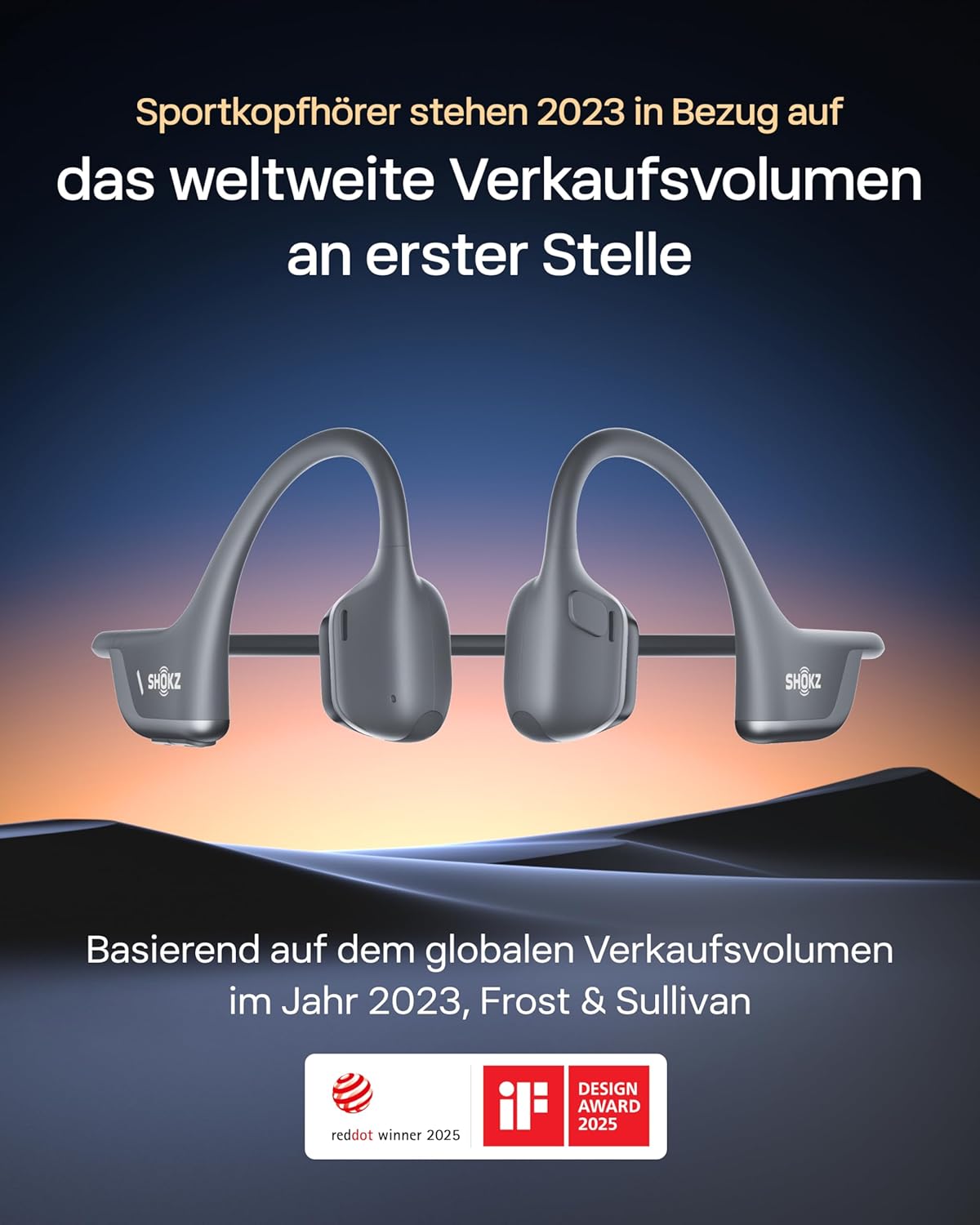 Open-Ear Knochenschall Sportkopfhörer OpenRun Pro 2 S820 Bluetooth 5.3 IP55 12 Stunden Lauf- und Trainingskopfhörer