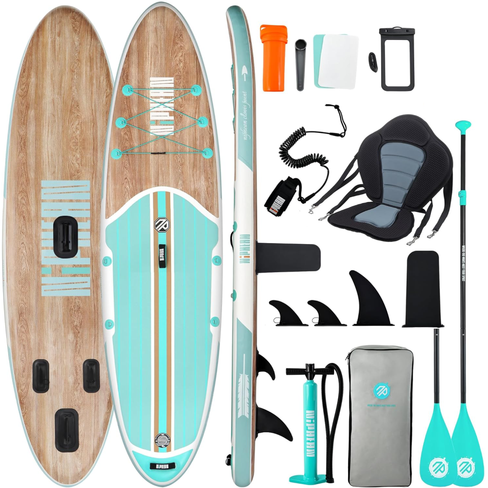 Aufblasbares Stand Up Paddle Board SUPNPFR320 320 cm 200 kg mit Kajaksitz Paddel Pumpe und Rucksack