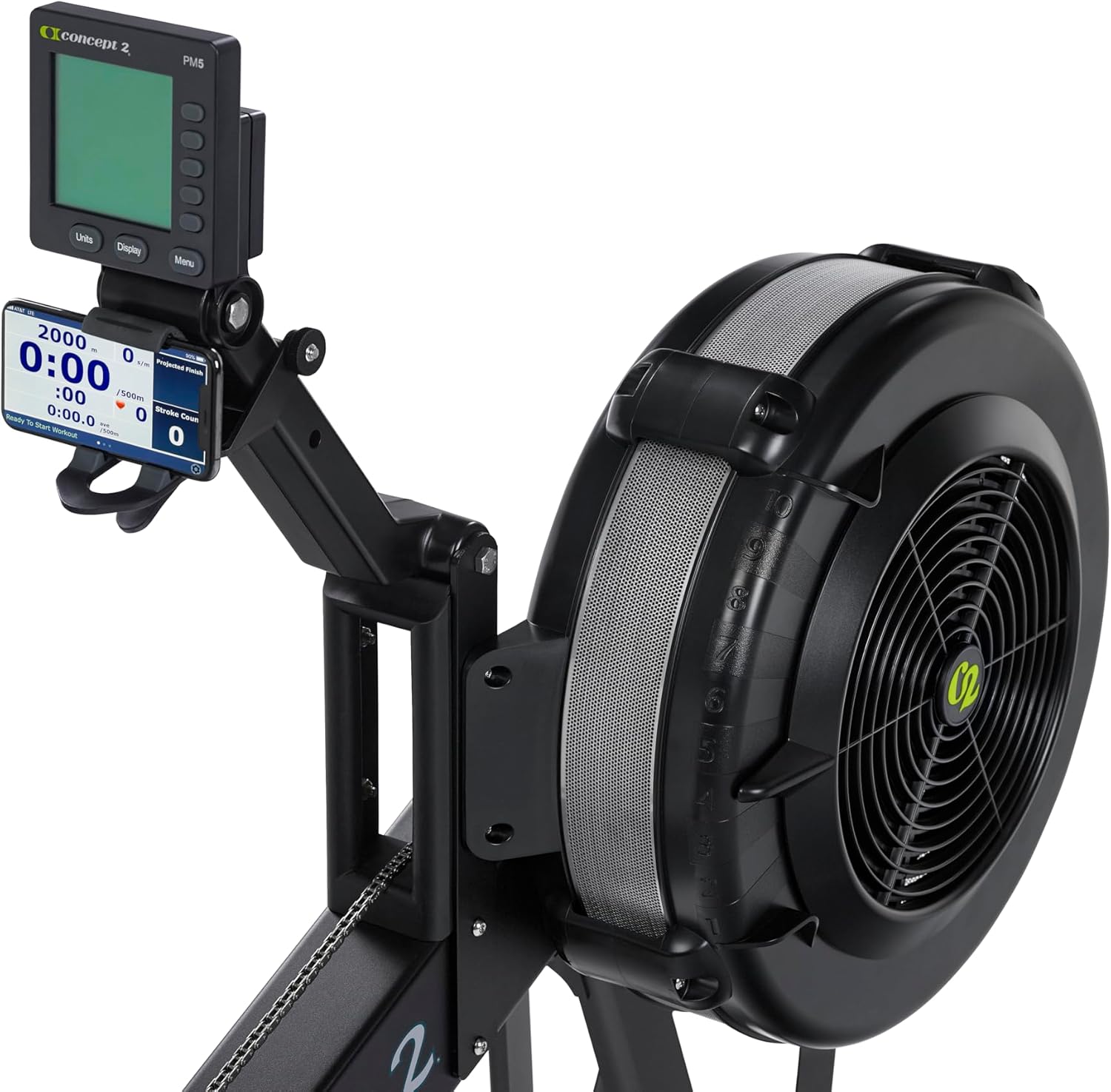 Rudergerät RowErg Modell D Luftwiderstand Standardbeine PM5 Monitor Schwarz