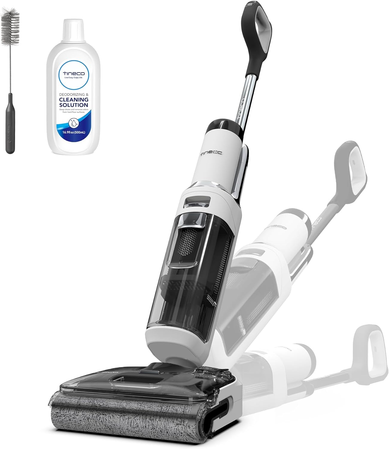 Nass Trockensauger Floor One Stretch S6 180° Flachdesign 13 cm Höhe Selbstreinigung 85°C 40 Minuten Laufzeit Hartböden