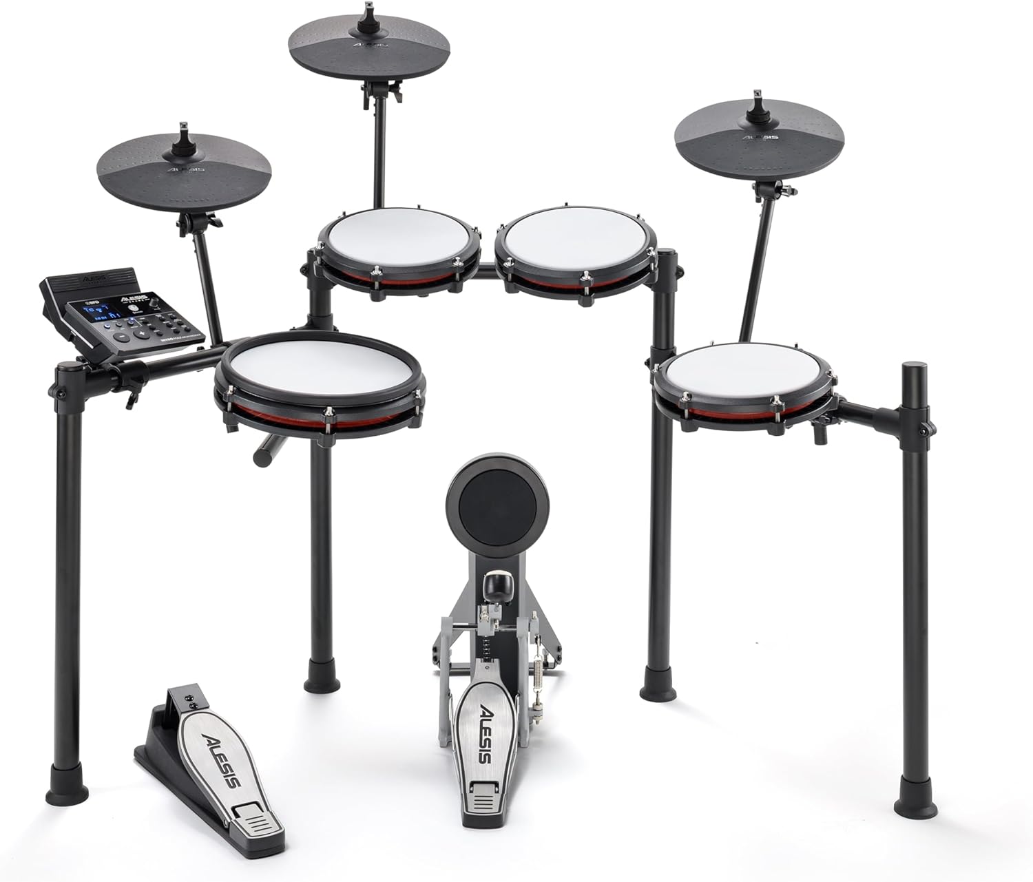 E-Drum Set 8-teilig Nitro Max Kit 10 Zoll Dual-Zone Snare Mesh Pads Bluetooth USB MIDI 440+ Sounds