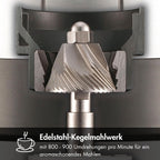 Elektrische Kaffeemühle CM800 mit Kegelmahlwerk 350 g Bohnenbehälter 40 Mahlgradeinstellungen und 128 W
