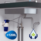 Untertisch Wasserfiltersystem P1000 mit Filterkopf Schläuchen und Eckventiladapter Aktivkohle Filter zur Kalkreduzierung für Trinkwasser