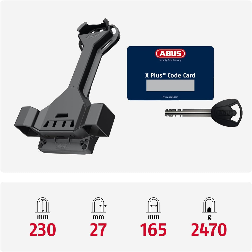 Bügelschloss 2500/165HB230 Sicherheitslevel 15+ mit 20 mm gehärtetem Stahl USH2500 Halterung und 2 Schlüsseln
