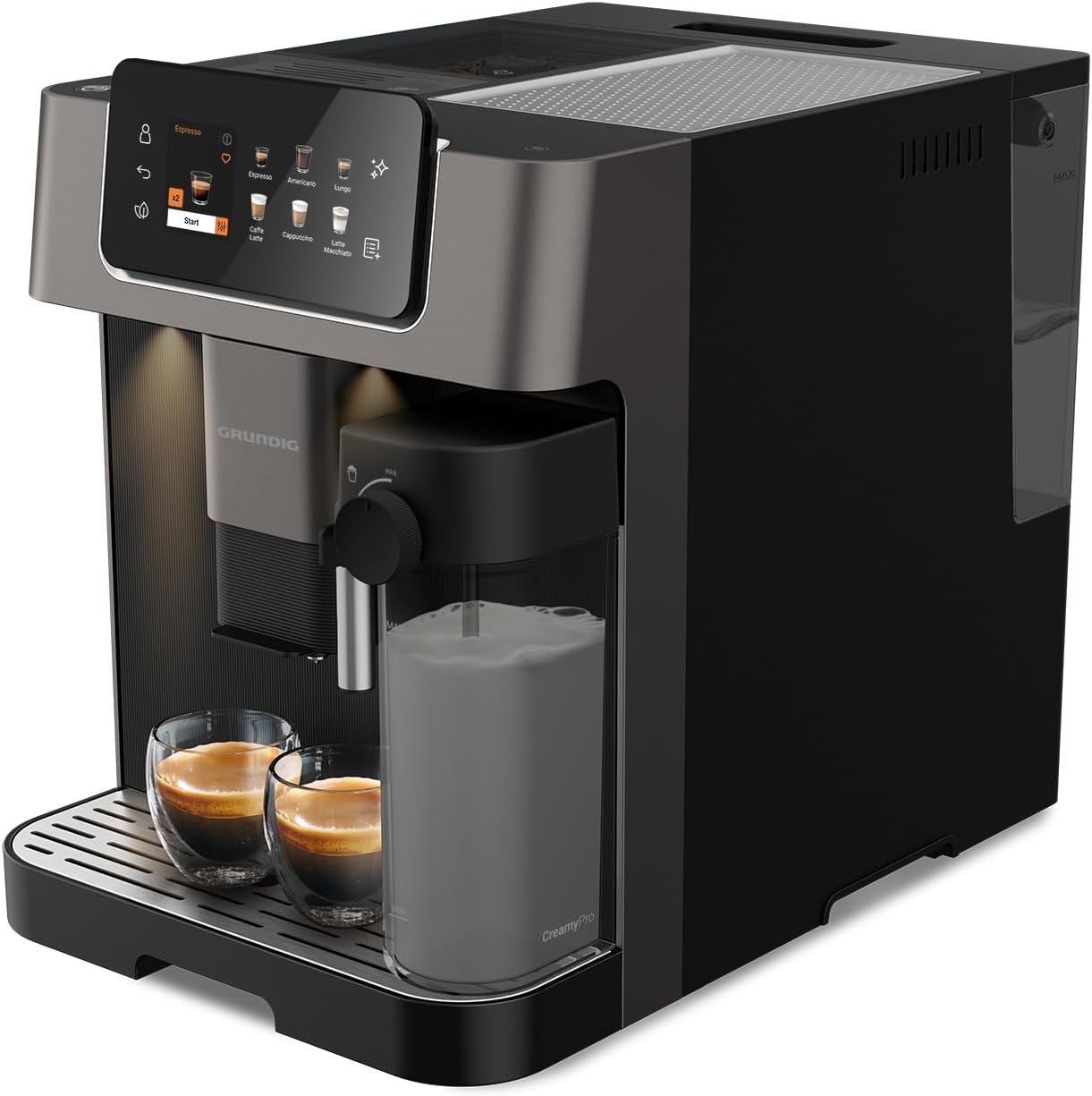 Kaffeevollautomat KVA 8230 18 Kaffeespezialitäten Cold Brew 19 Bar 1350 W externer Milchbehälter 2L Wassertank