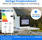 Tischgeschirrspüler mit Tank TSG 5702 6 Programme 3 Maßgedecke 5 Liter Kapazität 58 dB freistehend ohne Wasseranschluss nutzbar