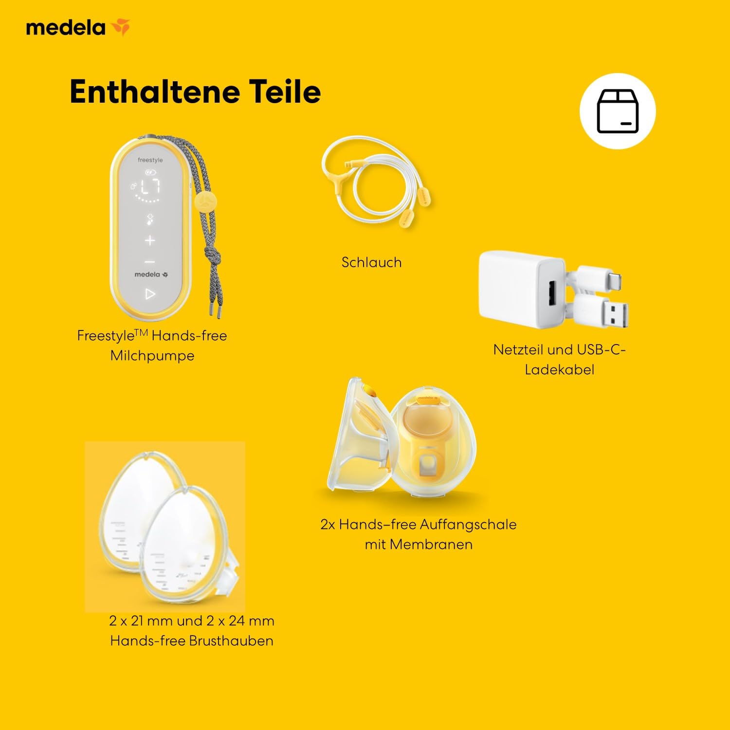 Elektrische Doppelmilchpumpe Freestyle Hands Free App Verbindung tragbar 24 dB Akku betrieben inkl Auffangschalen