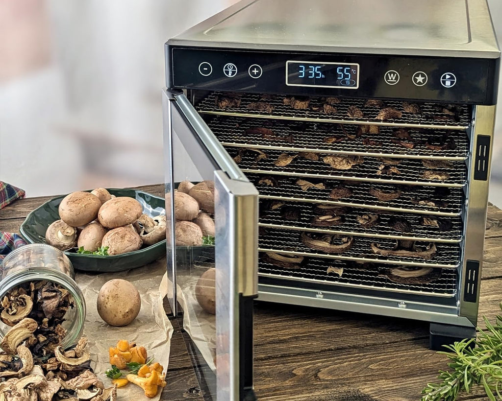 Dörrautomat DA 650 600W 7 Edelstahl-Tabletts 0,5 m² Dörrfläche Temperatur 35–75°C 99h Timer LCD Display