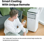Mobiles Klimagerät 9000 BTU MPPH-09CRN7 3 in 1 Kühlung Entfeuchtung Ventilation 31 qm Raum 63 dB Abluftschlauch