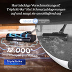 Akku-Staubsauger LVAC-300 PET mit Anti-Tangle Bürste 60 Min Laufzeit HEPA-Filtersystem Mini-Motorbürste selbststehend Blau
