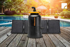 Pool Solarfilteranlage FXS38 040603 mit 4500 l/h Filterpumpe 80 W PV Panel und Filter Balls für Pools bis 19000 L