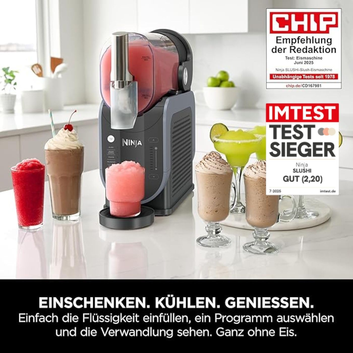 Slush Eisgetränke Maschine 1,9 L FS301EU für Slush Frappé Milchshake Frozen Juice automatische Zubereitung