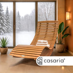 Sonnenliege klappbar Akazienholz 195x60 cm wetterfest 160 kg belastbar ergonomisch Gartenliege Relaxliege 2 Stück