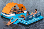 Aufblasbare Badeinsel Hydro-Force Tropical Breeze 43105 für bis zu 6 Personen 389 x 274 cm PVC mit Sonnendach