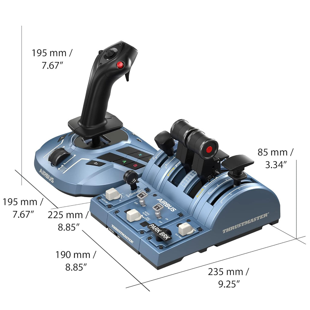 Flugsimulator Steuerung TCA Captain Pack X Airbus Edition Sidestick Schubhebel Quadrant A320 kompatibel Xbox Series X S PC