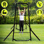Garten Klettergerüst Metall Kletterleiter mit Bodenverankerung 265 x 112 x 222 cm belastbar bis 200 kg pulverbeschichtet Outdoor Training