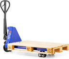 Gabelhubwagen 2500 kg Stahl 1150 mm Gabellänge Palettenwagen mit Gummirollen Handhubwagen Blau FIVE Modell