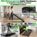 Walking Pad Pro Laufband klappbar mit 10 % Steigung 150 kg Tragkraft Bluetooth App 6 km/h