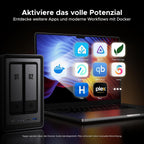 NAS Netzwerkspeicher 2-Bay DXP2800 Intel N100 8GB DDR5 2.5GbE 2x M.2 NVMe HDMI 4K ohne Festplatten