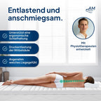 Gelschaum Matratzen Topper 180x200 cm RG50 6cm Memory Foam Lyocell Bezug rutschfest Klimaband