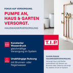 Hauswasserwerk Edelstahl Druckkessel 1300 Plus F 1200W 4350 l/h 50 m Förderhöhe Vorfilter 31155